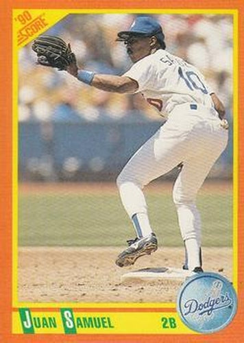 #33T Juan Samuel - Los Angeles Dodgers - 1990 Score Rookie & Traded Baseball