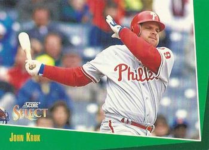 #33 John Kruk - Philadelphia Phillies - 1993 Select Baseball