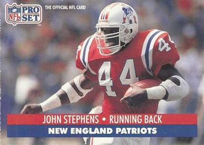 #233 John Stephens - New England Patriots - 1991 Pro Set Football
