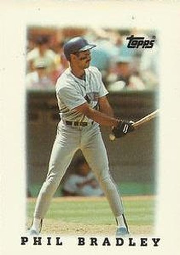 #33 Phil Bradley - Seattle Mariners - 1988 Topps Major League Leaders Minis Baseball