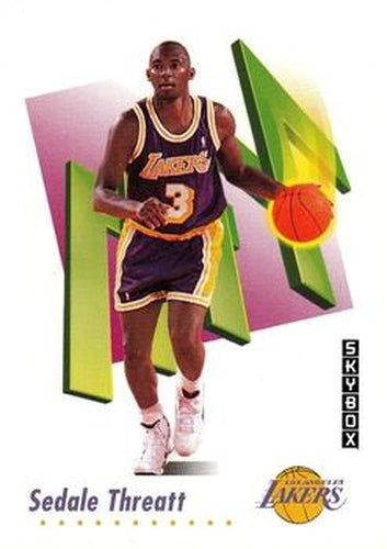 #633 Sedale Threatt - Los Angeles Lakers - 1991-92 SkyBox Basketball