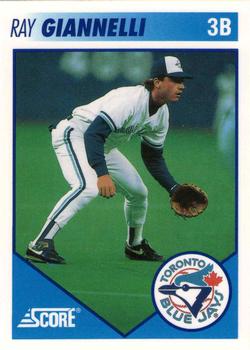 #33 Ray Giannelli - Toronto Blue Jays - 1991 Score Toronto Blue Jays Baseball