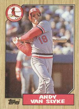 #33 Andy Van Slyke - St. Louis Cardinals - 1987 Topps Baseball