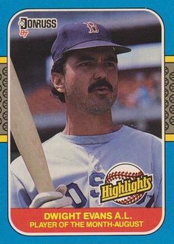 #33 Dwight Evans - Boston Red Sox - 1987 Donruss Highlights Baseball