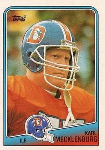 #33 Karl Mecklenburg - Denver Broncos - 1988 Topps Football