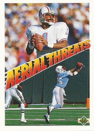 #33 Warren Moon / Drew Hill - Houston Oilers - 1991 Upper Deck Football