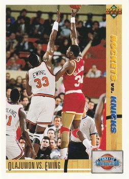 #33 Olajuwon vs. Ewing - Houston Rockets / New York Knicks - 1991-92 Upper Deck Basketball