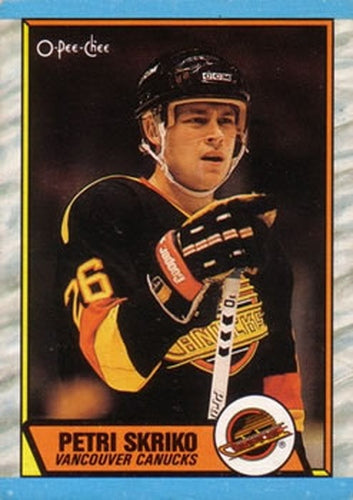 #33 Petri Skriko - Vancouver Canucks - 1989-90 O-Pee-Chee Hockey