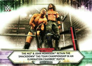 #33 The Miz & John Morrison Retain the SmackDown Tag Team Championship in an Elimination Chamber Match - 2021 Topps WWE Wrestling