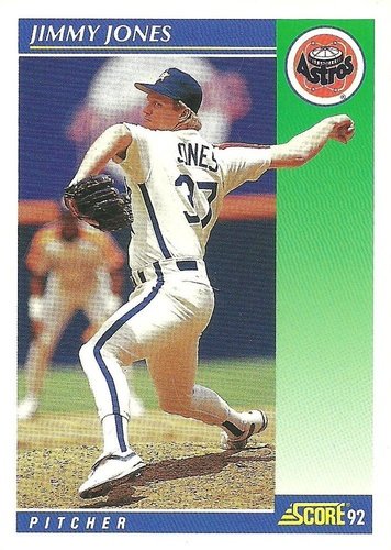 #33 Jimmy Jones - Houston Astros - 1992 Score Baseball