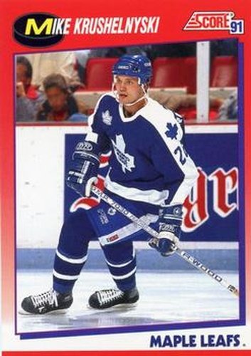 #33 Mike Krushelnyski - Toronto Maple Leafs - 1991-92 Score Canadian Bilingual Hockey
