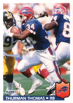 #33 Thurman Thomas - Buffalo Bills - 1992 Fleer Football