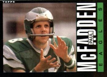 #133 Paul McFadden - Philadelphia Eagles - 1985 Topps Football