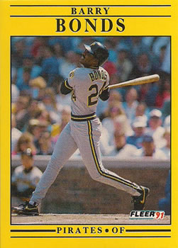 #33 Barry Bonds - Pittsburgh Pirates - 1991 Fleer Baseball