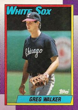 #33 Greg Walker - Chicago White Sox - 1990 Topps Baseball