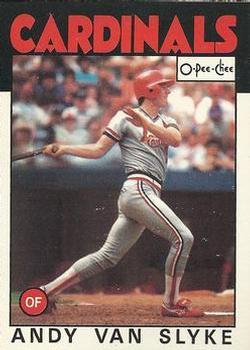 #33 Andy Van Slyke - St. Louis Cardinals - 1986 O-Pee-Chee Baseball
