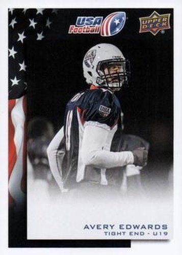 #33 Avery Edwards - USA - 2014 Upper Deck USA Football