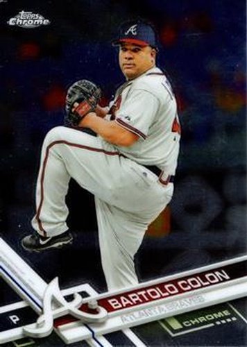 #33 Bartolo Colon - Atlanta Braves - 2017 Topps Chrome Baseball