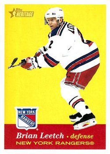 #33 Brian Leetch - New York Rangers - 2001-02 Topps Heritage Hockey