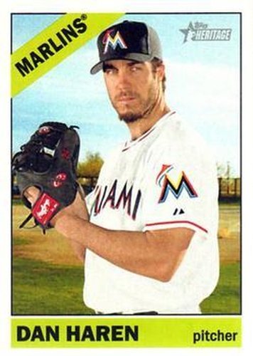 #33 Dan Haren - Miami Marlins - 2015 Topps Heritage Baseball