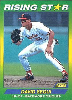 #33 David Segui - Baltimore Orioles - 1992 Score 100 Rising Stars Baseball