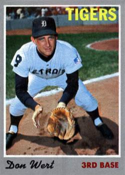 #33 Don Wert - Detroit Tigers - 1970 Topps Baseball