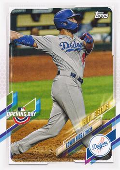 #33 Edwin Rios - Los Angeles Dodgers - 2021 Topps Opening Day Baseball