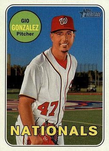 #33 Gio Gonzalez - Washington Nationals - 2018 Topps Heritage Baseball
