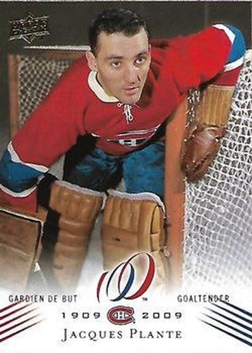 #33 Jacques Plante - Montreal Canadiens - 2008-09 Upper Deck Montreal Canadiens Centennial Hockey