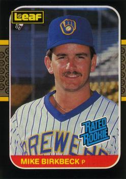 #33 Mike Birkbeck - Milwaukee Brewers - 1987 Leaf Baseball