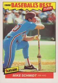 #33 Mike Schmidt - Philadelphia Phillies - 1986 Fleer Baseball's Best Sluggers vs. Pitchers Baseball