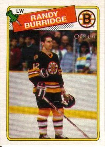 #33 Randy Burridge - Boston Bruins - 1988-89 O-Pee-Chee Hockey