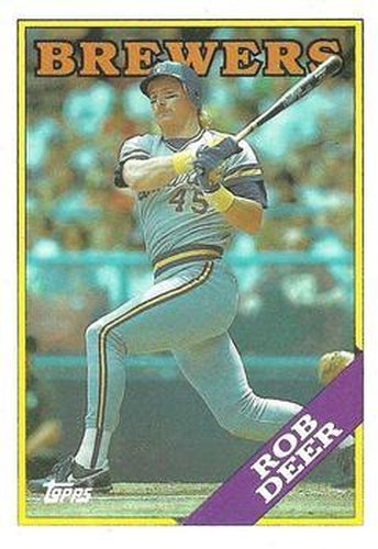 #33 Rob Deer - Milwaukee Brewers - 1988 Topps Baseball