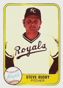 #33 Steve Busby - Kansas City Royals - 1981 Fleer Baseball