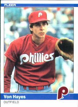 #33 Von Hayes - Philadelphia Phillies - 1984 Fleer Baseball