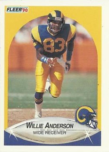 #33 Willie Anderson - Los Angeles Rams - 1990 Fleer Football