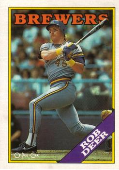 #33 Rob Deer - Milwaukee Brewers - 1988 O-Pee-Chee Baseball
