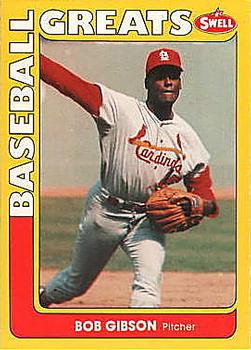#33 Bob Gibson - St. Louis Cardinals - 1991 Swell Baseball Greats