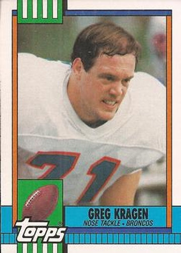 #33 Greg Kragen - Denver Broncos - 1990 Topps Football