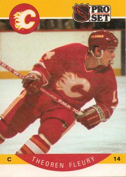 #33 Theoren Fleury - Calgary Flames - 1990-91 Pro Set Hockey