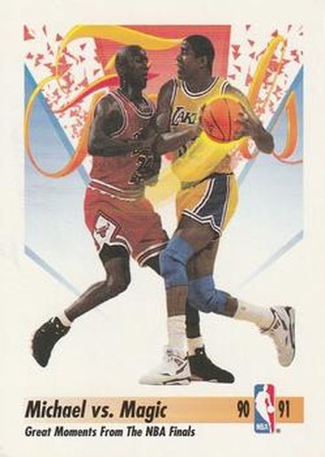 #333 Michael vs. Magic - Chicago Bulls / Los Angeles Lakers - 1991-92 SkyBox Basketball