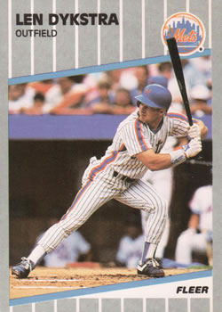 #33 Len Dykstra - New York Mets - 1989 Fleer Baseball
