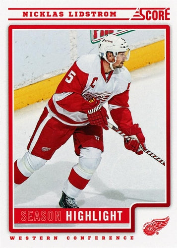 #33 Nicklas Lidstrom - Detroit Red Wings - 2012-13 Score Hockey