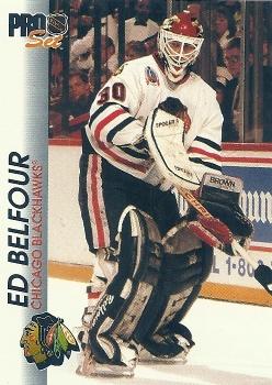 #33 Ed Belfour - Chicago Blackhawks - 1992-93 Pro Set Hockey