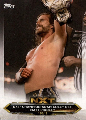 #33 Adam Cole / Matt Riddle - 2020 Topps WWE NXT Wrestling