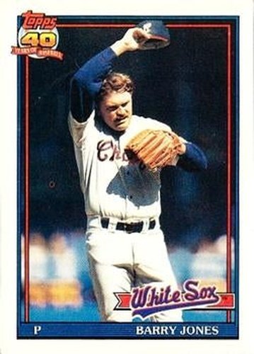 #33 Barry Jones - Chicago White Sox - 1991 Topps Baseball