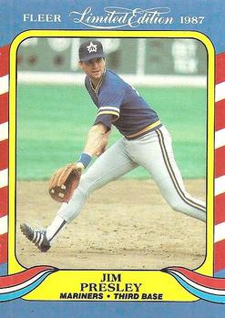 #33 Jim Presley - Seattle Mariners - 1987 Fleer Limited Edition Baseball