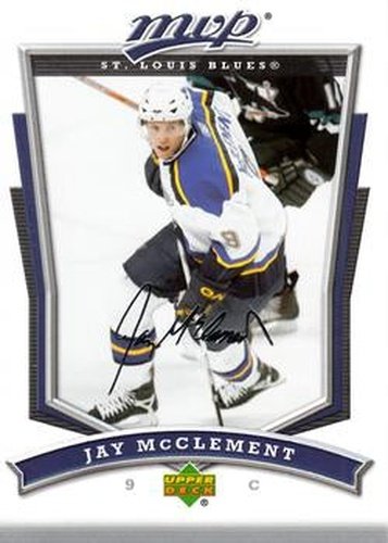 #33 Jay McClement - St. Louis Blues - 2007-08 Upper Deck MVP Hockey