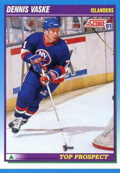 #340 Dennis Vaske - New York Islanders - 1991-92 Score Canadian Hockey