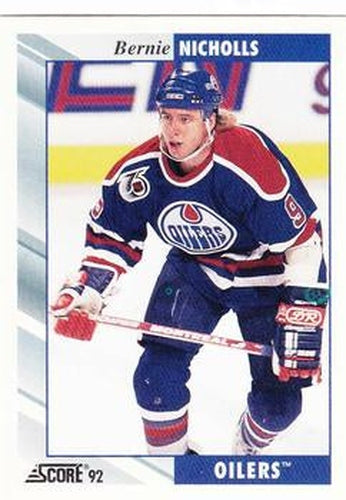 #340 Bernie Nicholls - Edmonton Oilers - 1992-93 Score USA Hockey